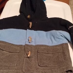 Kids' Blue and Gray Hooded Jacket